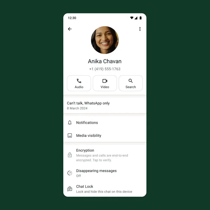 An image of a profile on whatsapp