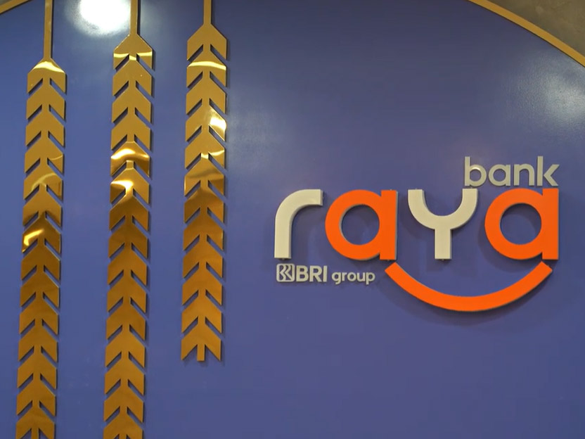 The inside of a Bank Raya branch.