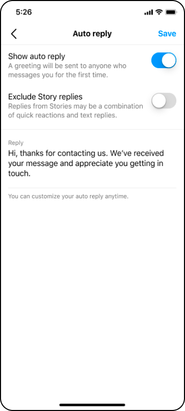 WhatsApp Business ऐप में अपने आप जवाब भेजने की सेटिंग दिखाना