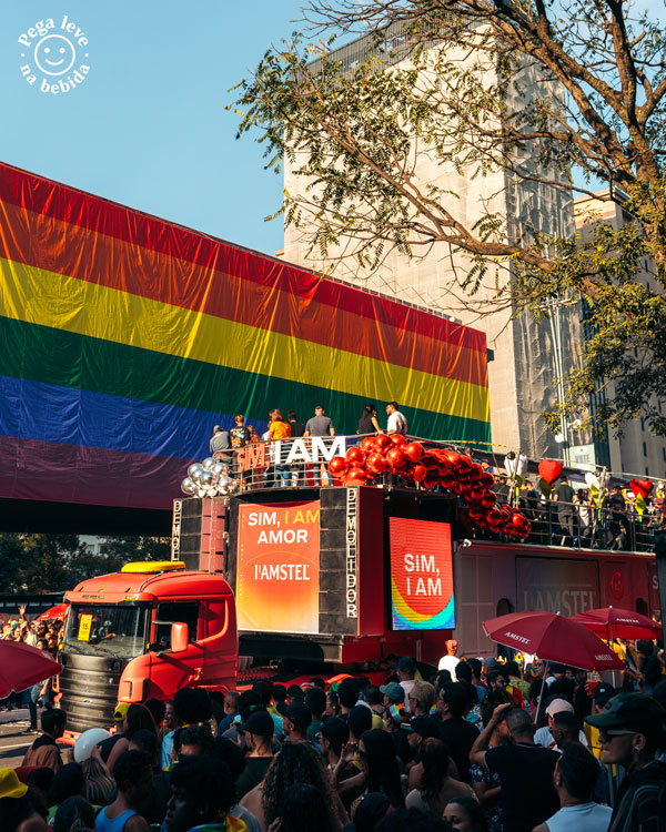 Amstel being featured at a Pride parade