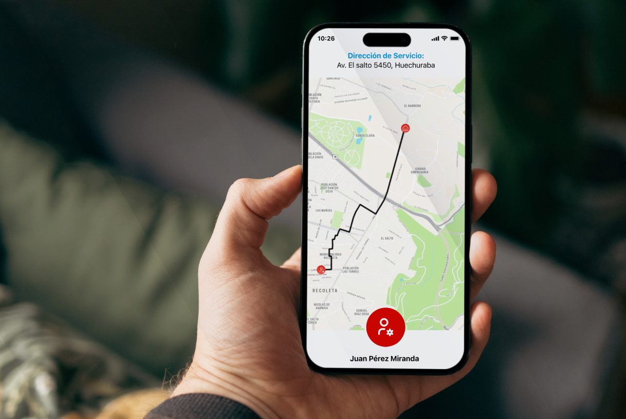 A person holding their phone.