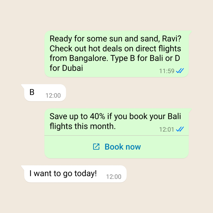 Demonstration of a business building awareness by promoting discounted flights