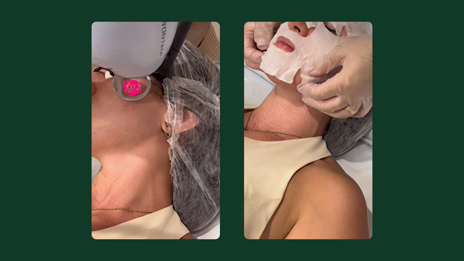 Femme recevant un soin du visage