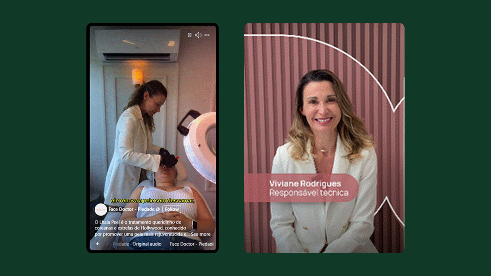 Publications de face doctor sur les réseaux sociaux