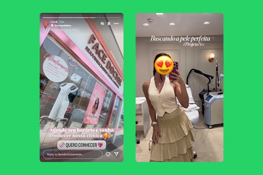 Face doctor social media posts