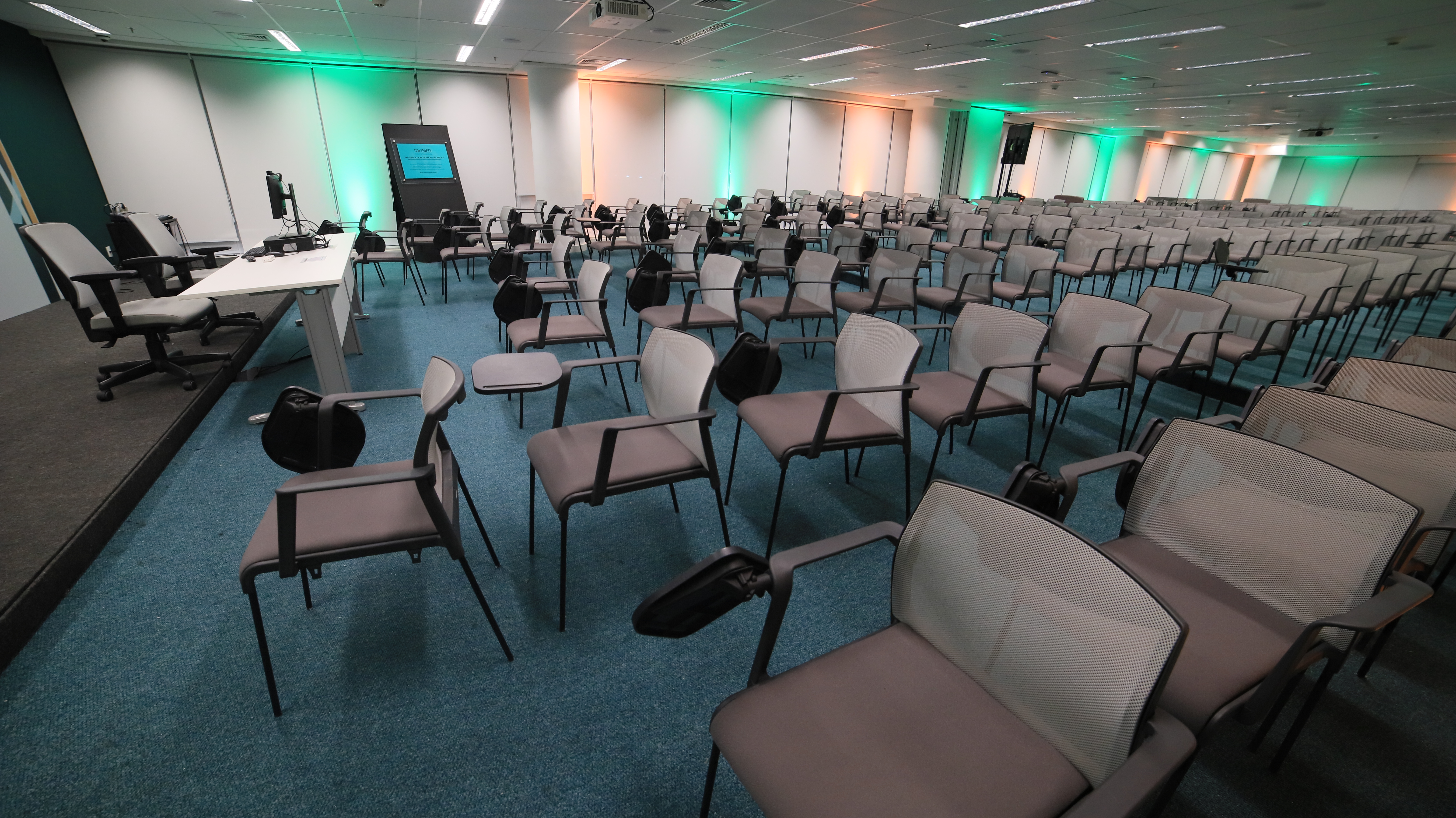 A classroom.