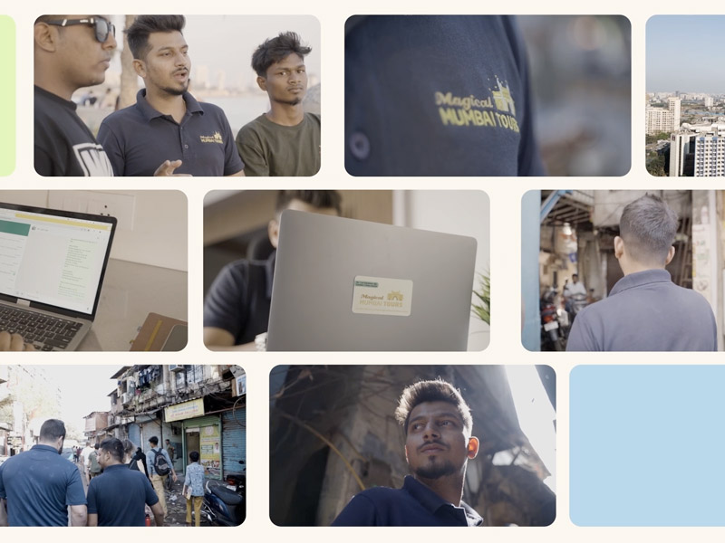 Collection of shots from entrepreneur Sameer Kamble's business, Magical Mumbai Tours