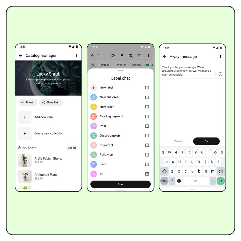 A graphic example of using catalogs and managing messages