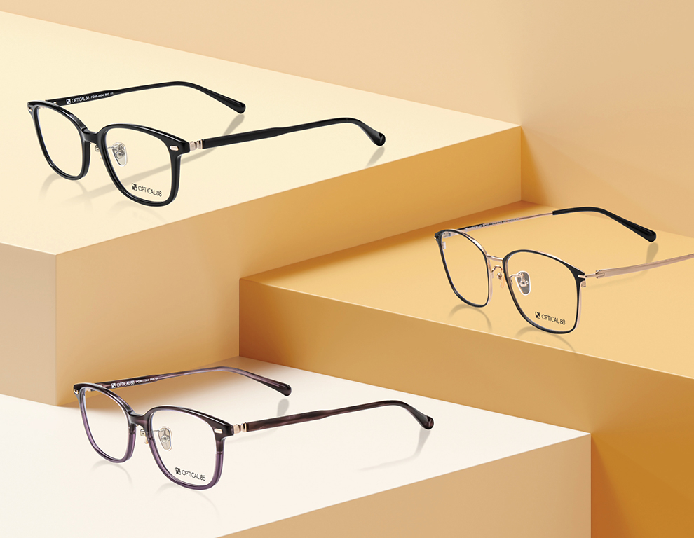 Three pairs of glasses.