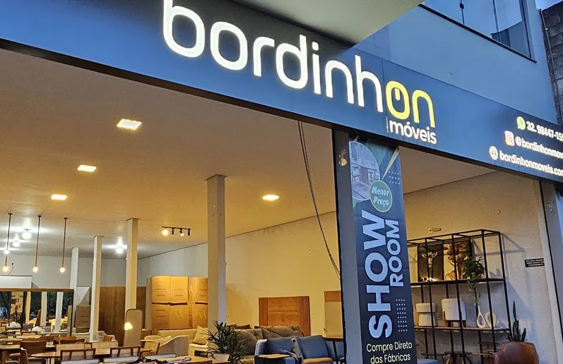 The front of a Bordinhon Móveis show room