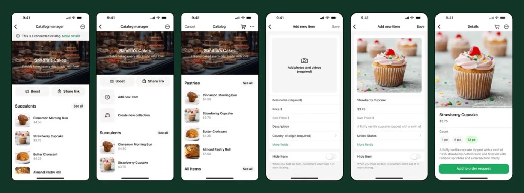 Walkthrough of adding items, prices, descriptions, and photos to your WhatsApp Business app catalog