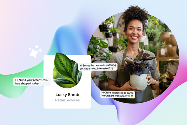 Illustration de l’utilisation de l’IA d’entreprise par Lucky Shrub