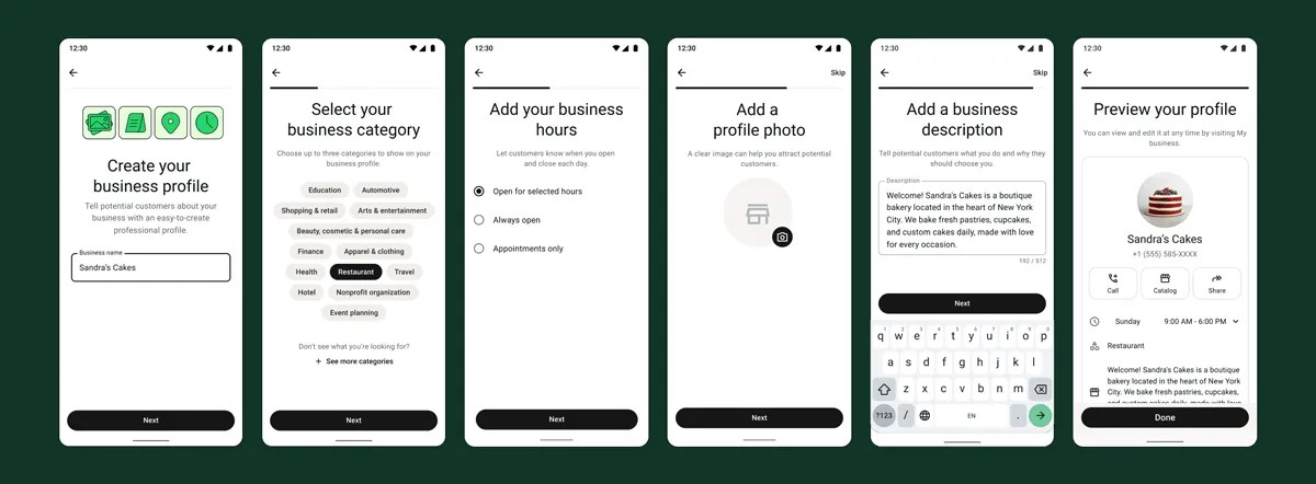 Walkthrough of creating your business profile