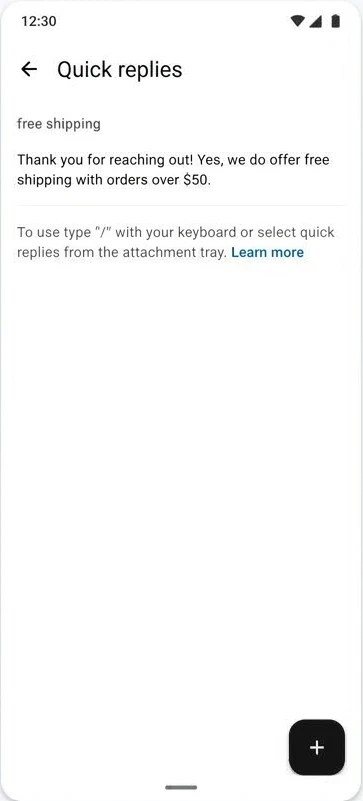 Setup quick replies in WhatsApp
