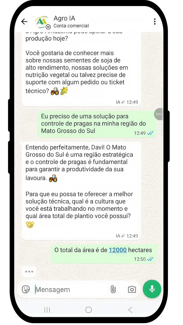 A smartphone displaying a text conversation in Portuguese, with the screen showing a white background and black text.