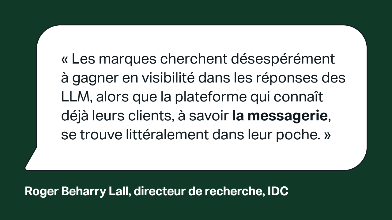 Citation du directeur de recherche IDC sur la stratégie IA et la visibilité