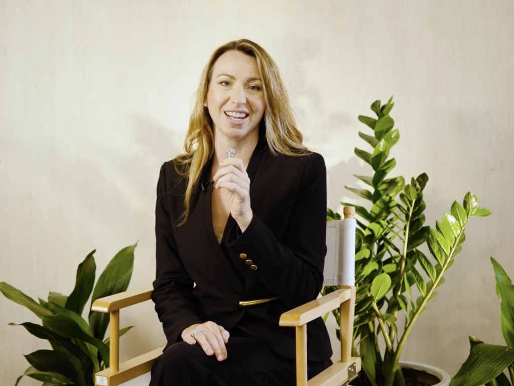 Heidi Rhodes participating in an interview